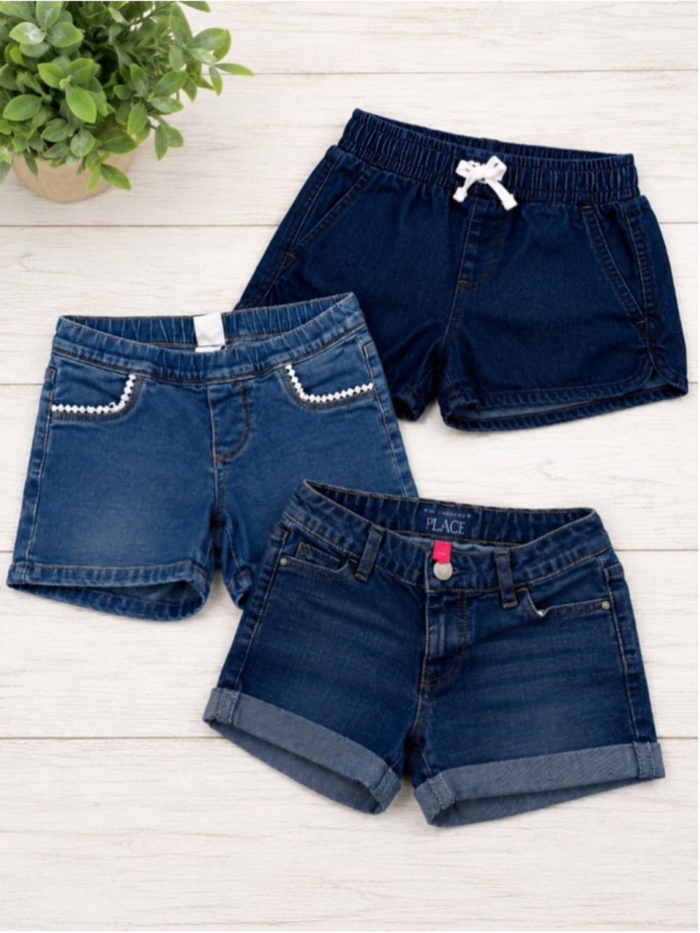 Girls Denim Shorts Bundle | Size 5T | Children’s Place & Cat & Jack | Set of 3